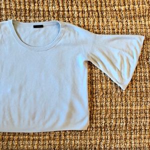 J. Crew Bell-Sleeve Sweater in Summerweight Cotton